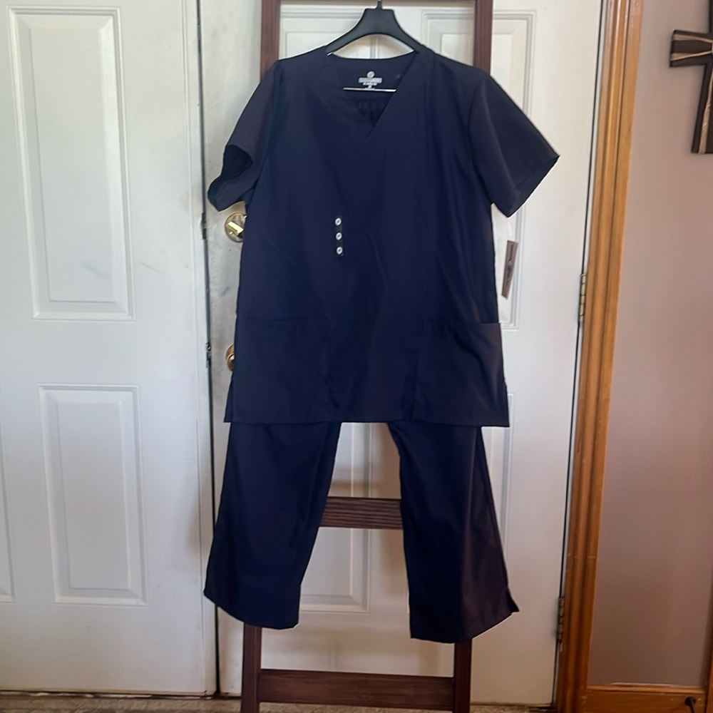 Navy Blue Scrub Set
